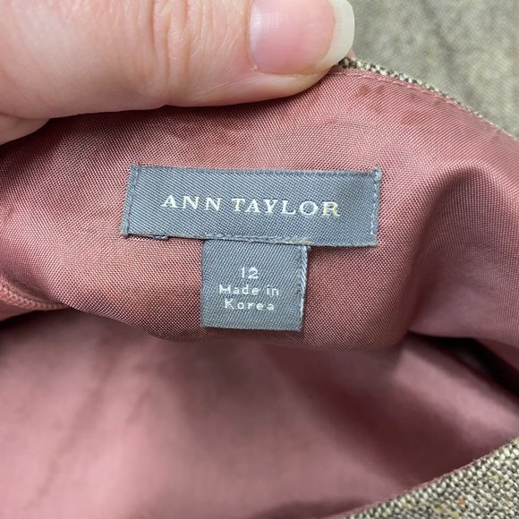 Ann Taylor midi Dress Tweed Lined A Line Tank - Picture 4 of 7